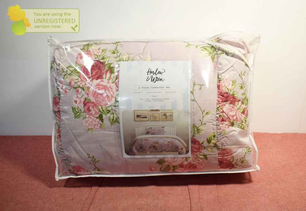 Harlow & Wzen Twin Ruched Comforter Set Pink Floral